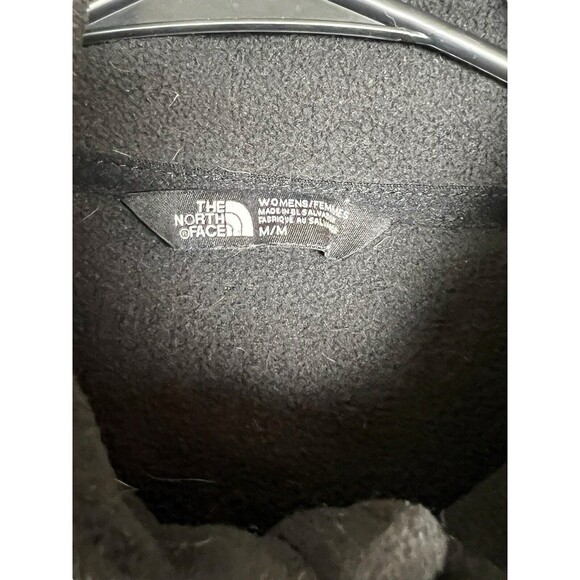 The North Face Full Zip‎ Logo Fuzzy Fleece Jacket Womens Size M Black Extra Soft - Picture 9 of 13